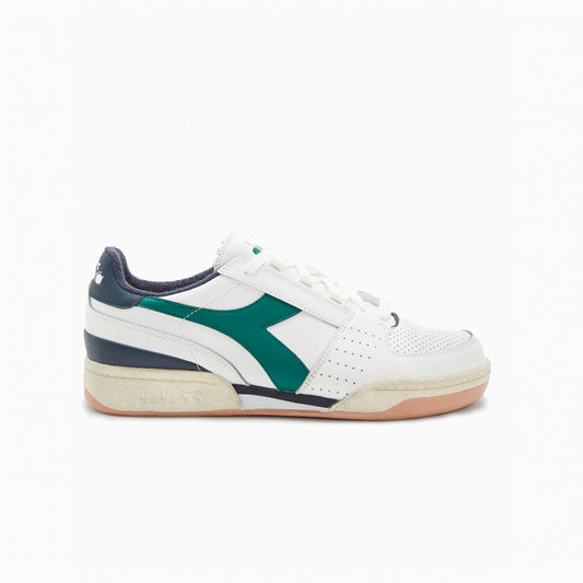 DIADORA DAVIS LEATHER WHITE & GREEN - C0451