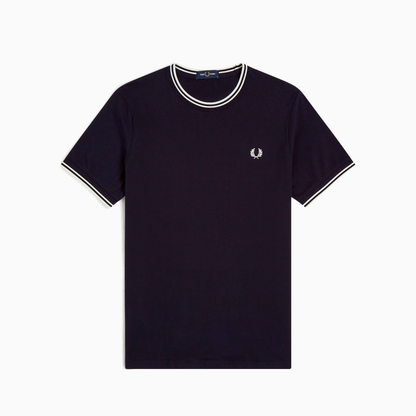 FRED PERRY T-SHIRT TWIN TIPPED BLU - M1588-Y21