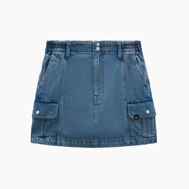 VANS SIDEWALK DENIM SKIRT STONE WASH BLUE - VN000GJE7W61