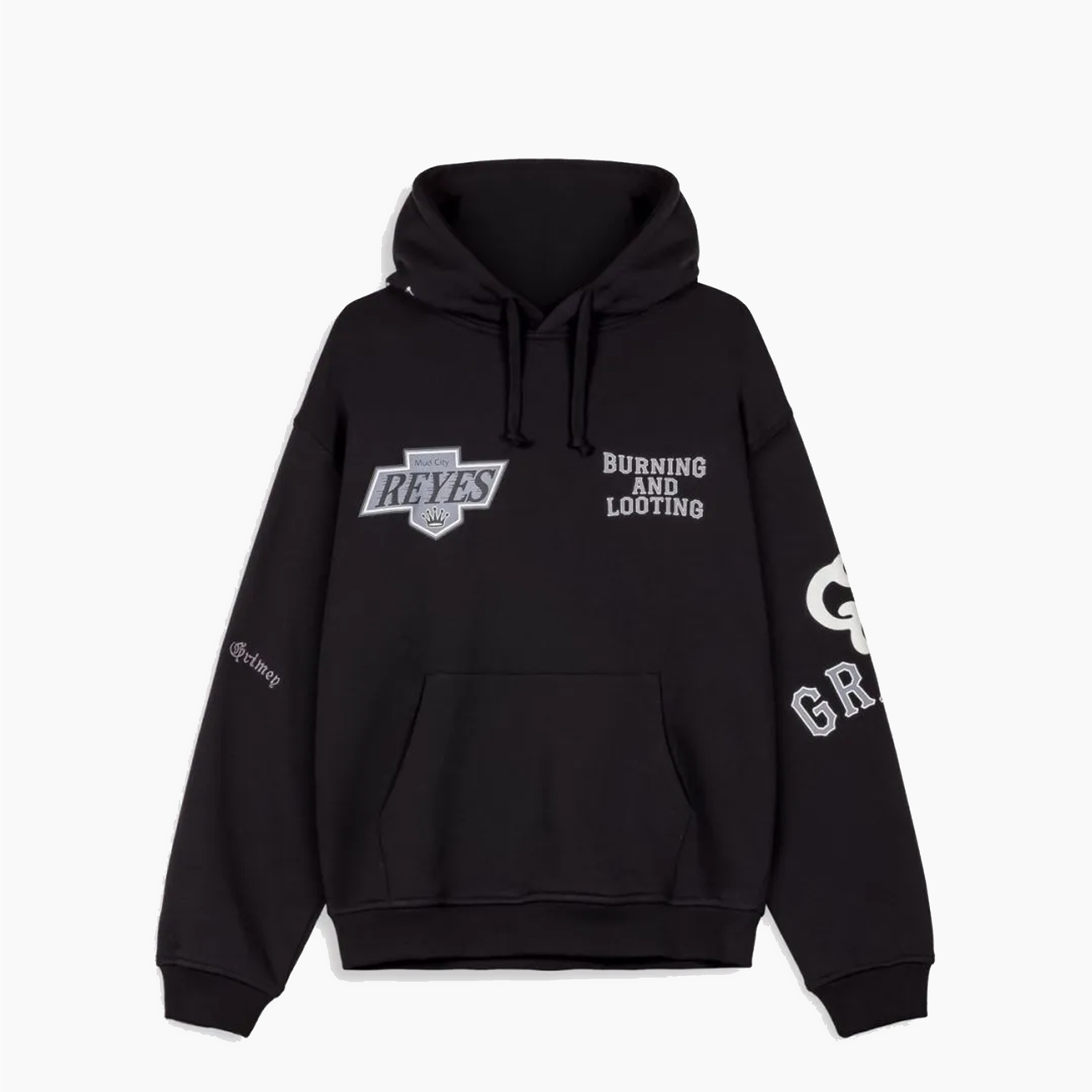 GRIMEY CAUSING PANIC VINTAGE HOODIE BLACK - GCH589