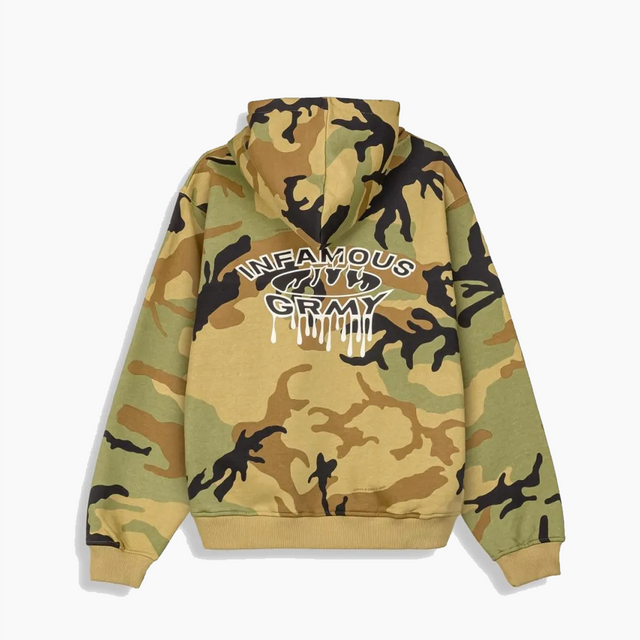 GRIMEY FOLLOW THE DOLAR CAMO VINTAGE HOODIE BROWN GCH610-BCMO