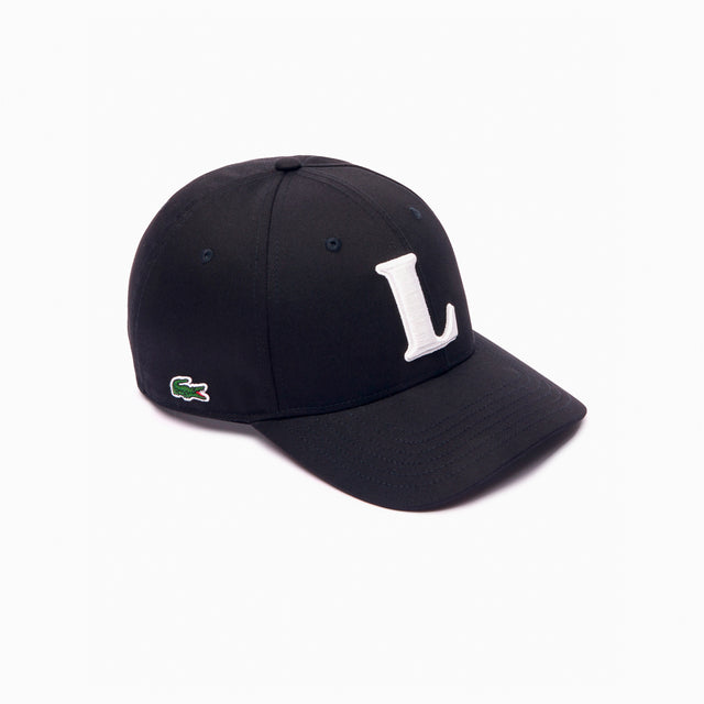 LACOSTE BASEBALL CAP WITH 3D EMBROIDERY BLACK - RK0342
