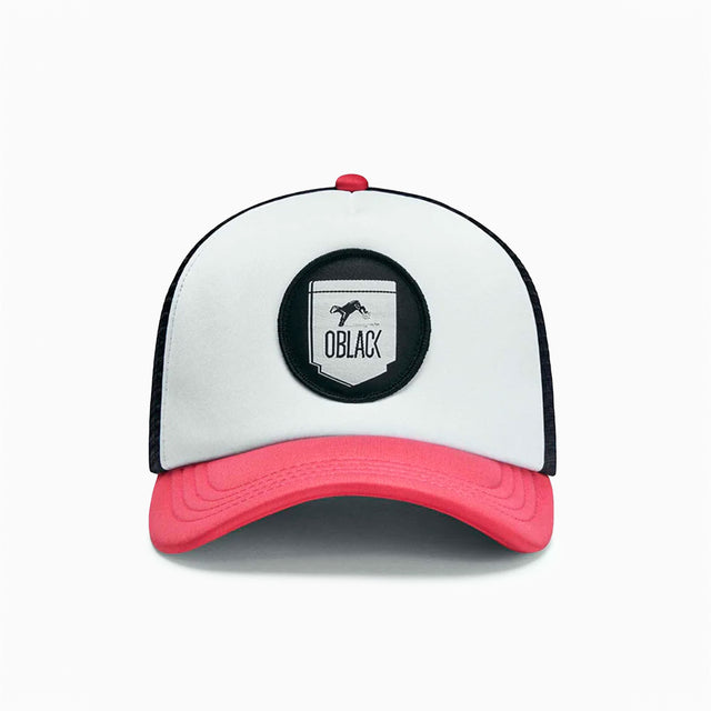 OBLACK CLASSIC TRUCKER CAP WHITE AND PINK