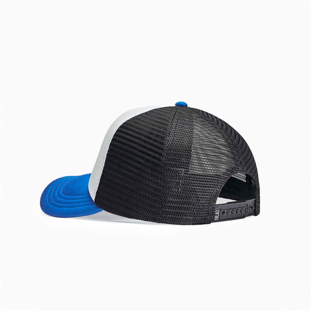 CASQUETTE OBLACK CLASSIC TRUCKER BLANC ET BLEU";;"