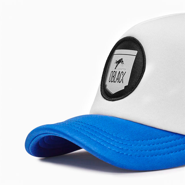 OBLACK CLASSIC TRUCKER CAP WHITE & BLUE