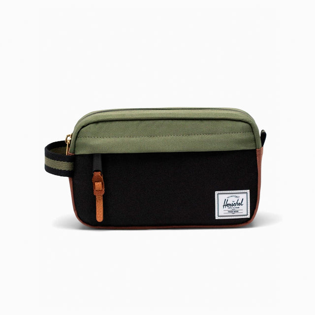 HERSCHEL CHAPTER SMALL TRAVEL KIT BLACK GREEN 30063-06427