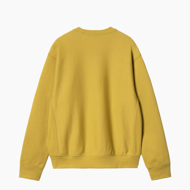 CARHARTT WIP AMERICAN SCRIPT SWEAT GOLDEN OLIVE I025475-29S