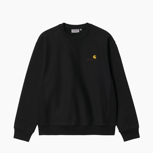 CARHARTT WIP AMERICAN SCRIPT SWEAT BLACK I025475-89