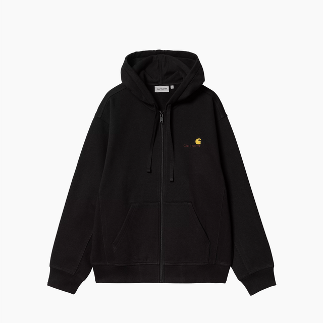 CARHARTT WIP HOODED AMERICAN SCIPT JACKET BLACK I033063-89