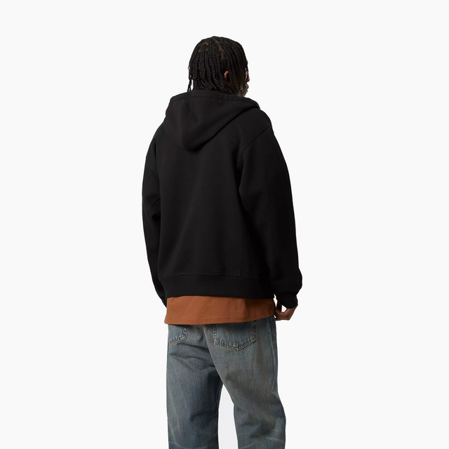 CARHARTT WIP HOODED AMERICAN SCIPT JACKET BLACK I033063-89