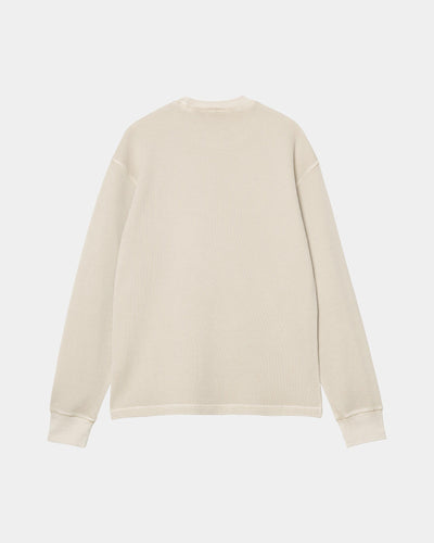 CARHARTT WIP L/S VISTA WAFFLE T-SHIRT FLEUR DE SEL GARMENT DYED I035304.2LP