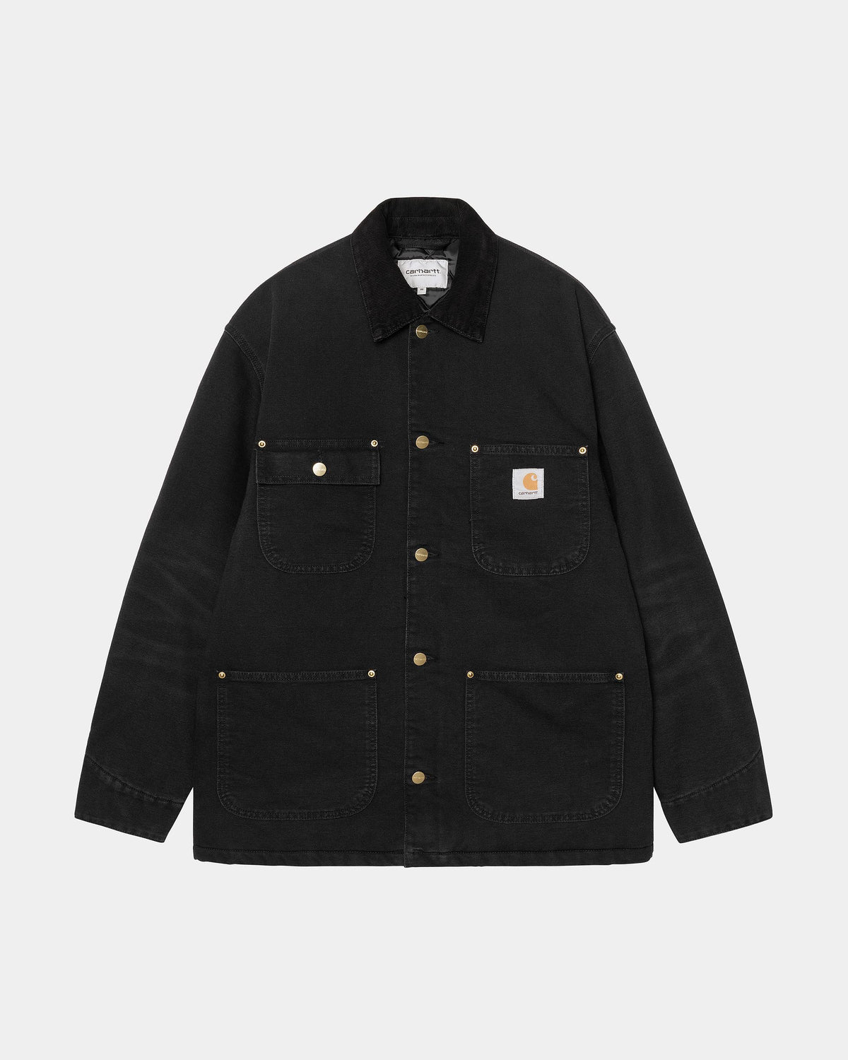 CARHARTT WIP OG CHORE COAT BLACK / BLACK STONE CANVAS I035613.00E