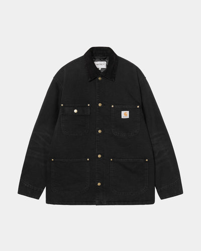 CARHARTT WIP OG CHORE COAT BLACK / BLACK STONE CANVAS I035613.00E
