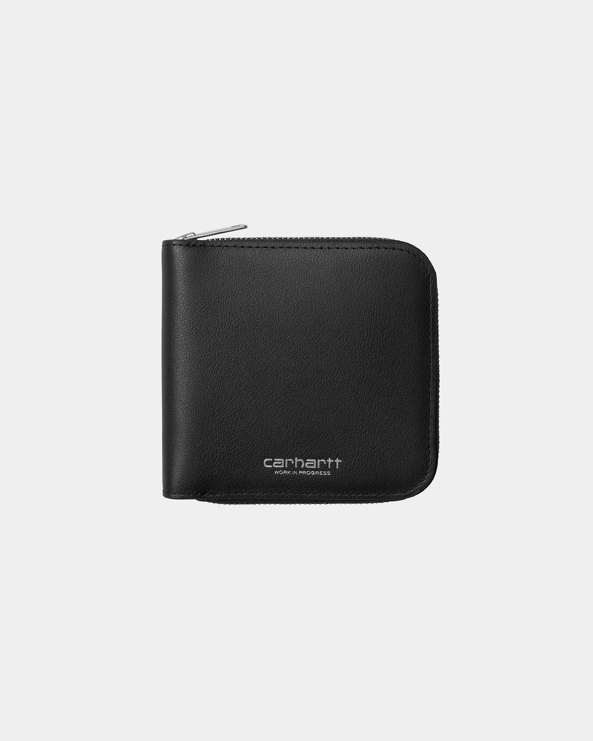 CARHARTT WIP LEATHER WALLET BLACK / SILVER I037006.0M4