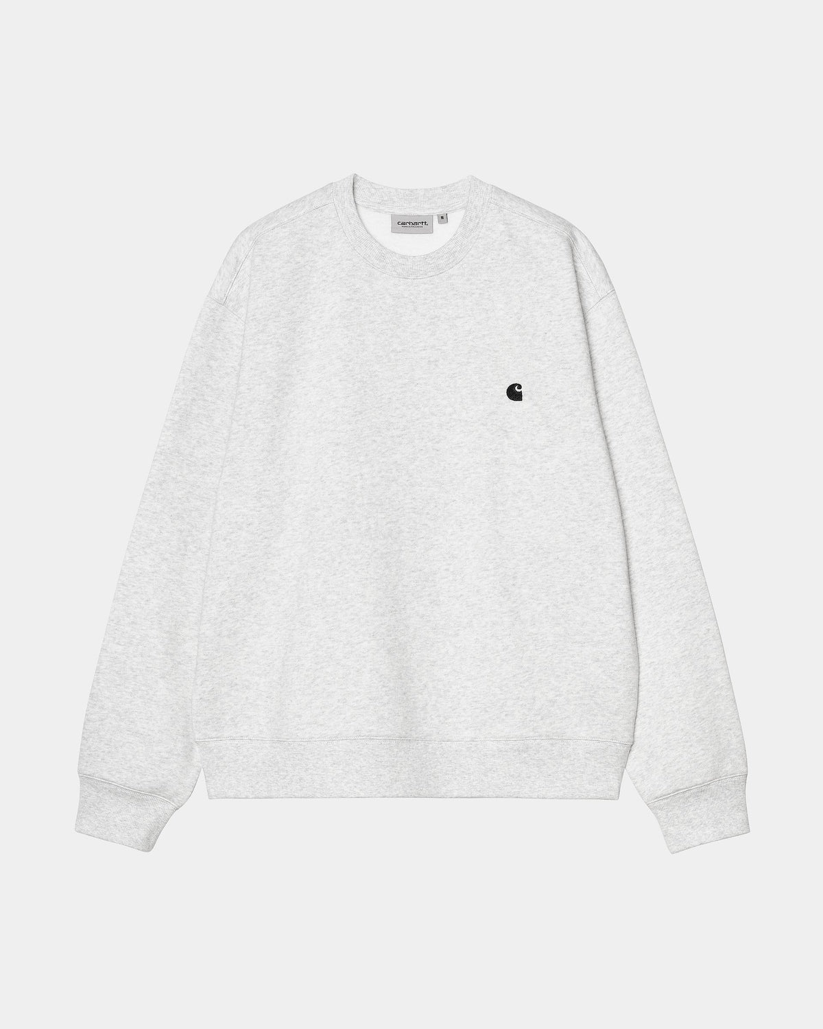 CARHARTT WIP MACK SWEAT ASH HEATHER / BLACK I037099.00O