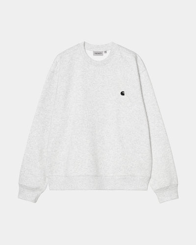 CARHARTT WIP MACK SWEAT ASH HEATHER / BLACK I037099.00O