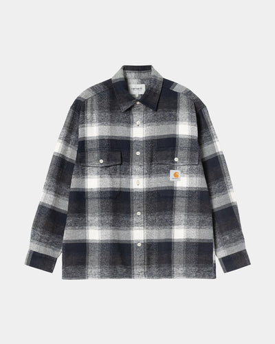 CARHARTT WIP L/S ESTERSON SHIRT ESTERSON CHECK DARK NAVY I037139.3ZH