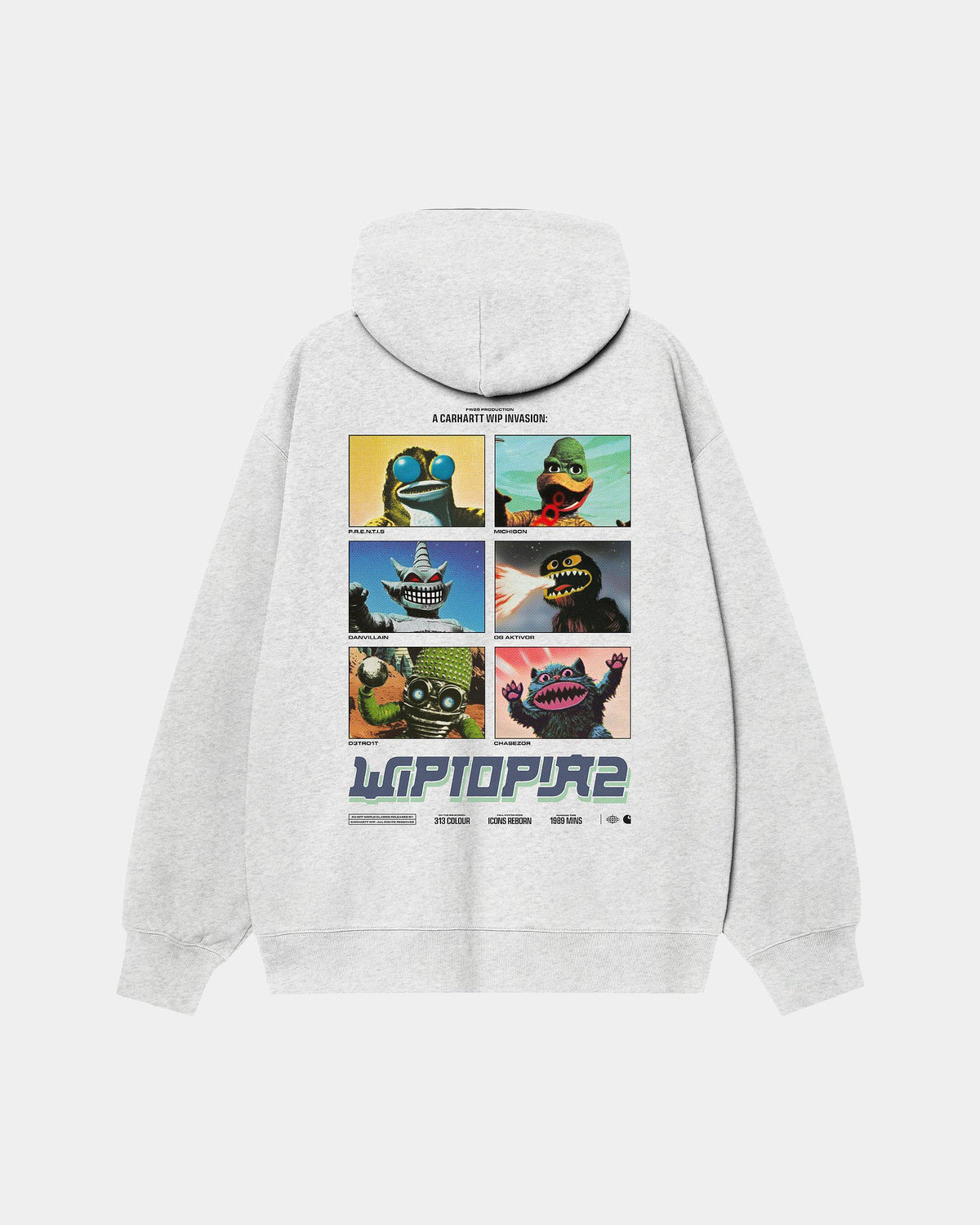 CARHARTT WIP HOODED WIPTOPIA II SWEAT ASH HEATHER I037224.482