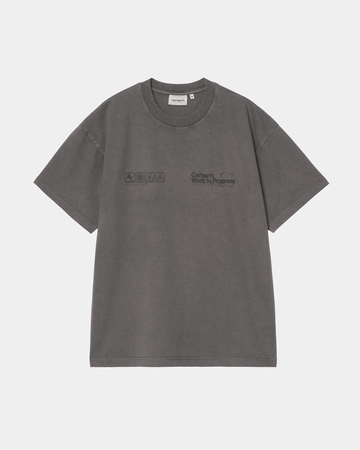 CARHARTT WIP S/S BOXED T-SHIRT SOOT GARMENT DYED I037256.26