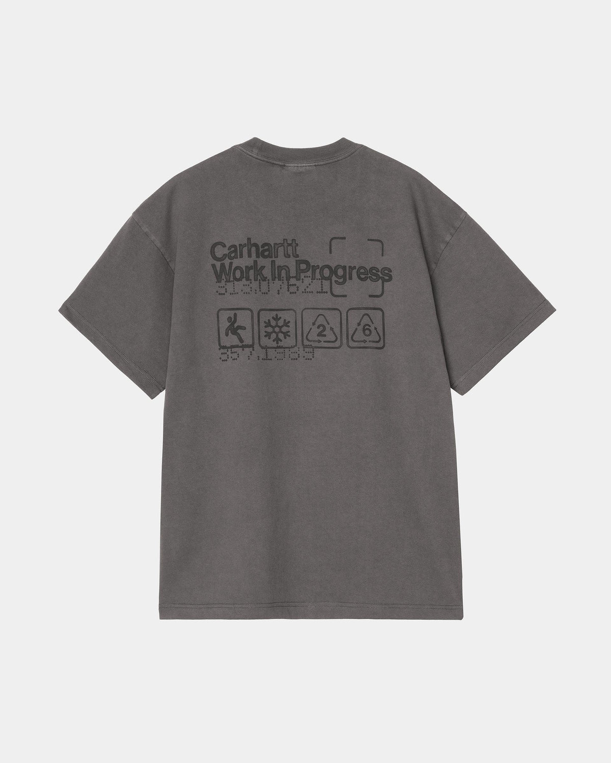 CARHARTT WIP S/S BOXED T-SHIRT SOOT GARMENT DYED I037256.26