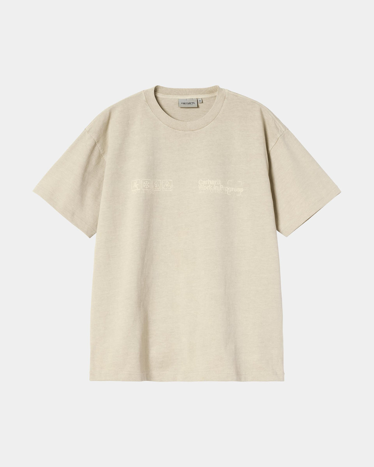 CARHARTT WIP S/S BOXED T-SHIRT FLEUR DE SEL GARMENT DYED I037256.2LP