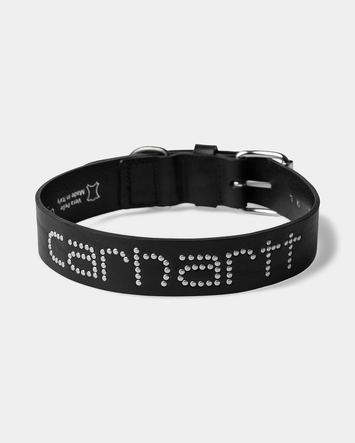 CARHARTT WIP SCRIPT STUDS DOG COLLAR BLACK S/M I037387.4BG