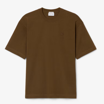 LACOSTE T-SHIRT OVERSIZED BROWN TH9441-DPD