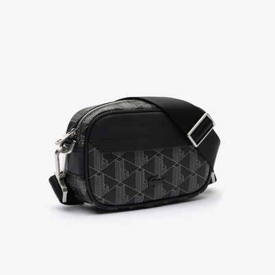 LACOSTE BANDOLERA PEQUEÑA THE BLEND MONOGRAM NOIR GRIS NH3650LX