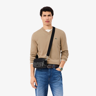 LACOSTE BANDOLERA PEQUEÑA THE BLEND MONOGRAM NOIR GRIS NH3650LX