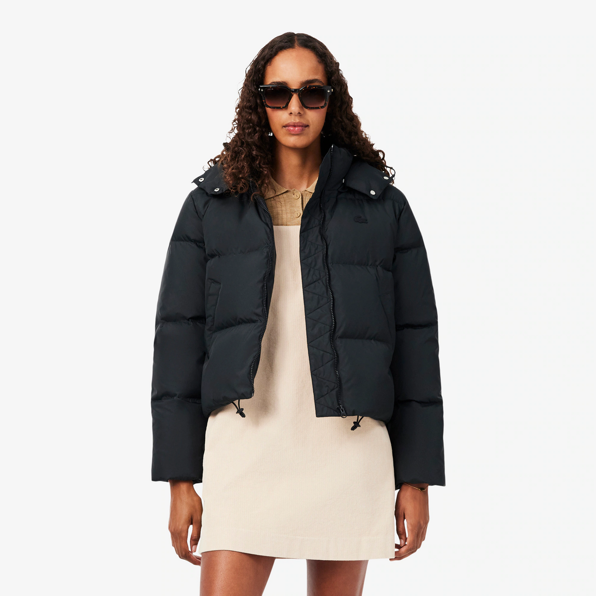 LACOSTE CHAQUETA ACOLCHADA CON CAPUCHA HIDRÓFUGA NOIR BF8434