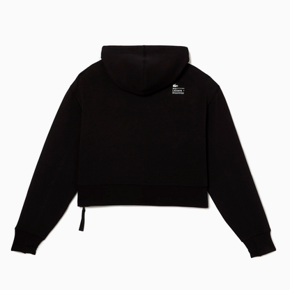 LACOSTE CROP HOODIE BLACK SF0281-031