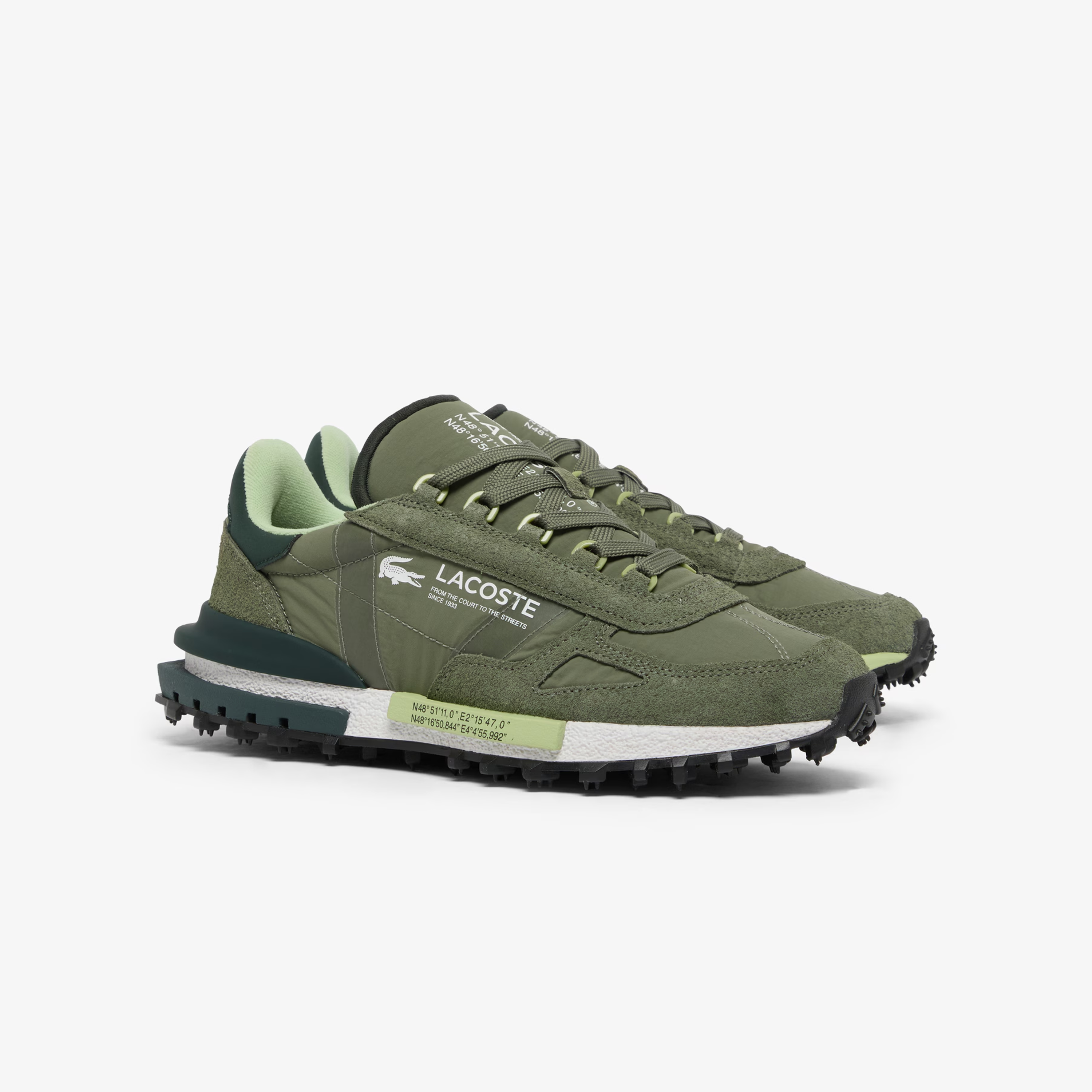 LACOSTE ELITE ACTIVE KHAKI WHITE 51SMA0041-255