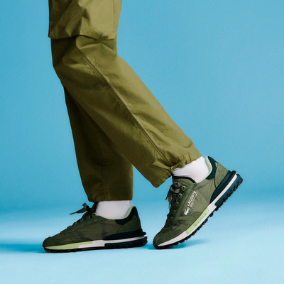 LACOSTE ELITE ACTIVE KHAKI WHITE 51SMA0041-255