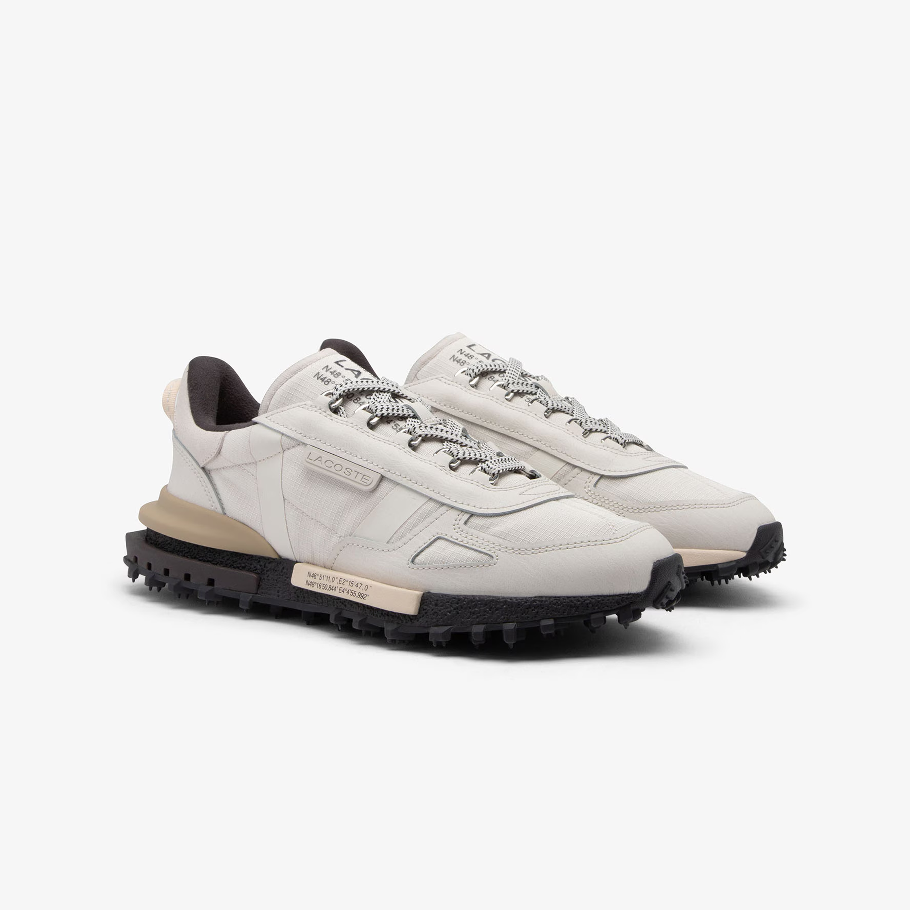 LACOSTE ELITE ACTIVE OFF WHITE DARK GRAY 50SMA0077-5A6