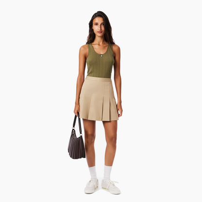 LACOSTE SHORT PLEATED COTTON SKIRT JF8001-02S