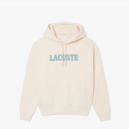 LACOSTE HOODIE GREEN LOGO BEIGE SH5464-XFJ