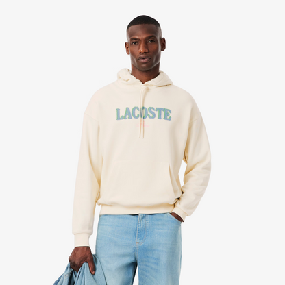 LACOSTE HOODIE GREEN LOGO BEIGE SH5464-XFJ