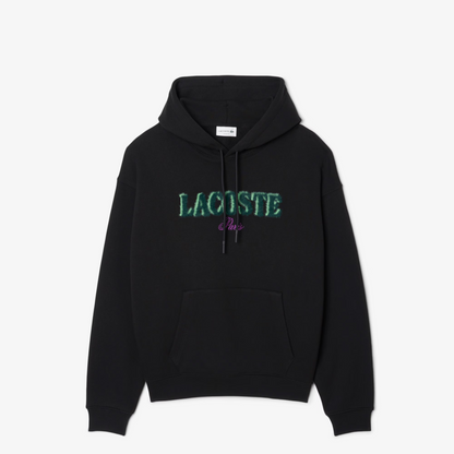 LACOSTE HOODIE GREEN LOGO BLACK SH5464-031