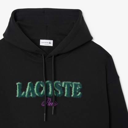 LACOSTE HOODIE GREEN LOGO BLACK SH5464-031