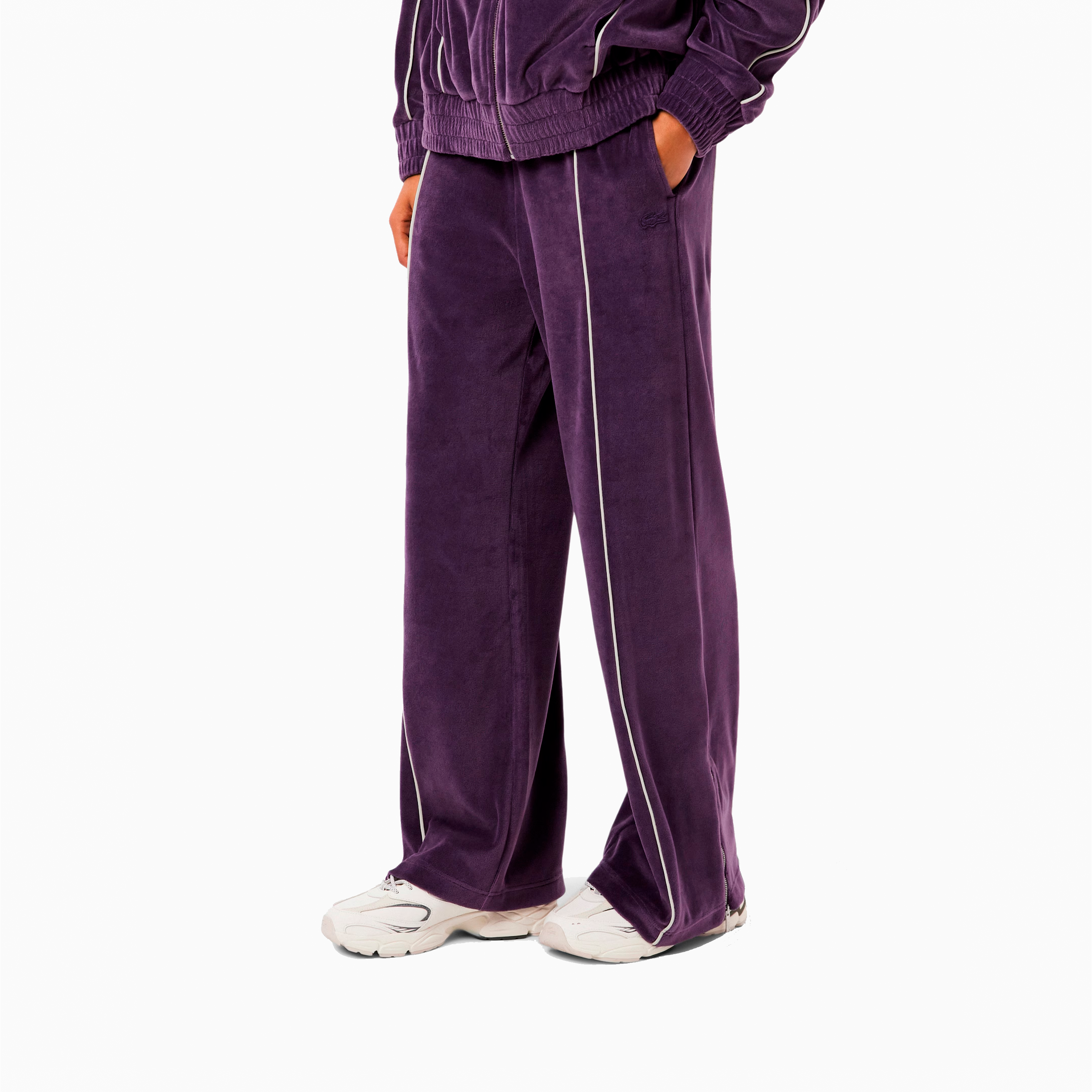 LACOSTE JOGGER VELVET VELOURS PURPLE XF5273-ZSV