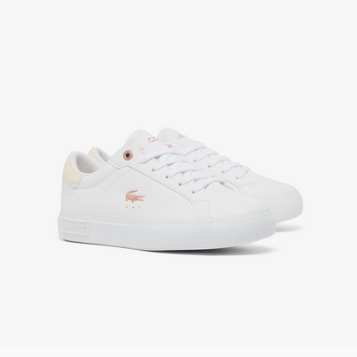 LACOSTE POWERCOURT JUNIOR WHITE / LIGHT PINK 51SUJ0016