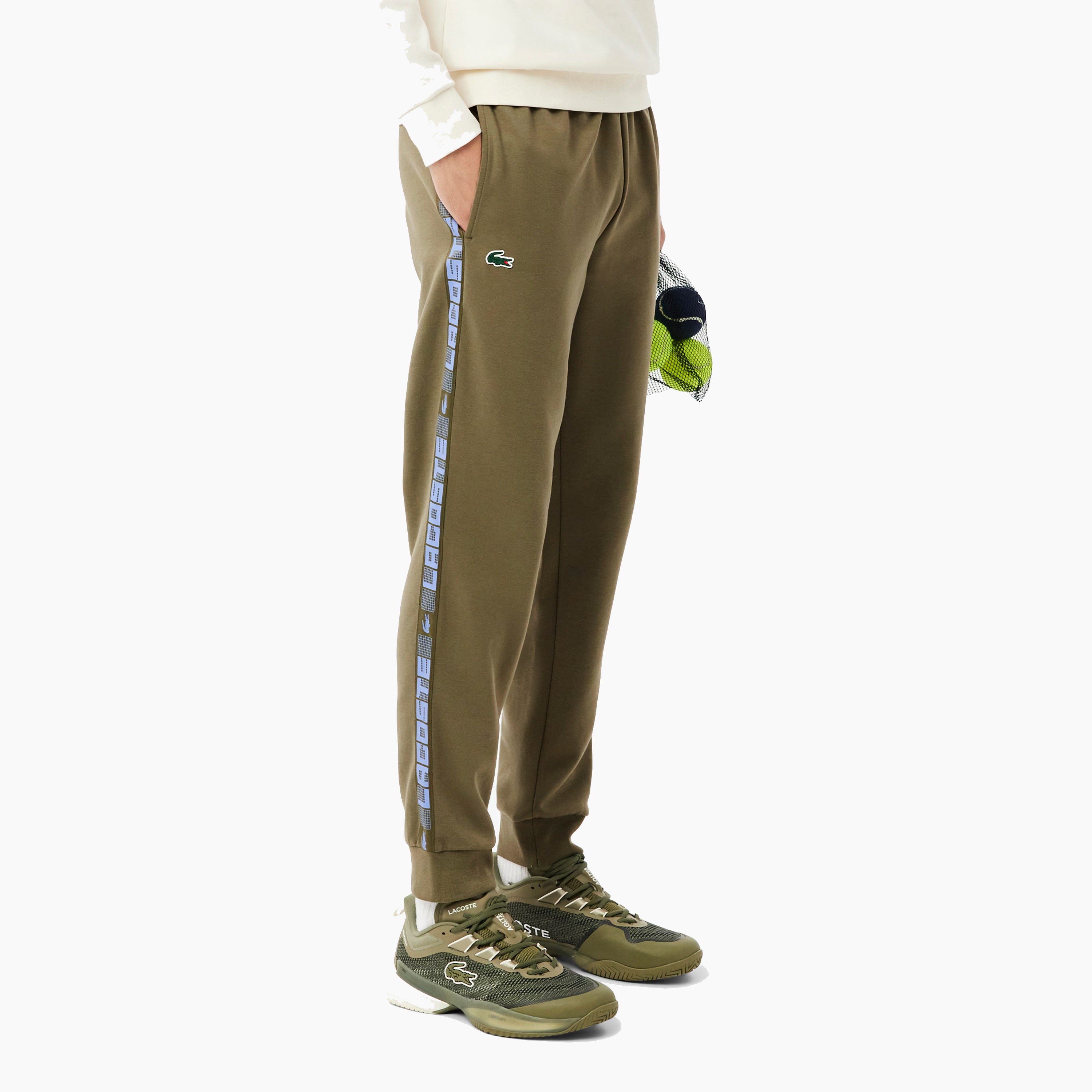 LACOSTE PANT DE SURVETEMENT OLIVE BROWN XH4761-E9F
