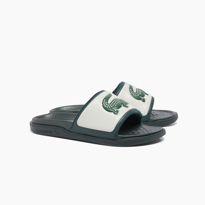LACOSTE SERVE SLIDE DUAL WHITE GREEN 49CMA0040-1Y5