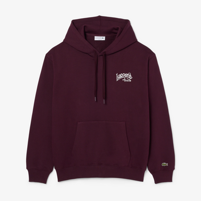 LACOSTE SUDADERA CON CAPUCHA Y BORDADOS DE LA MARCA BORDEAUX FONCE SH9987