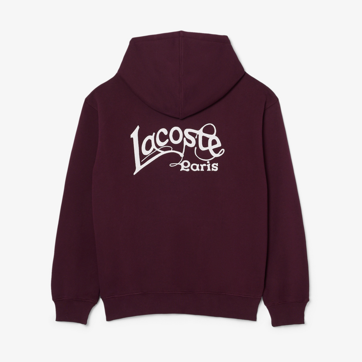 LACOSTE SUDADERA CON CAPUCHA Y BORDADOS DE LA MARCA BORDEAUX FONCE SH9987