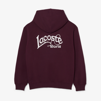 LACOSTE SUDADERA CON CAPUCHA Y BORDADOS DE LA MARCA BORDEAUX FONCE SH9987