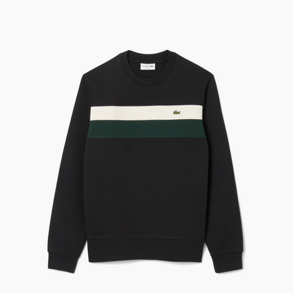 LACOSTE SWEATSHIRT COLOR BLOCK BLACK SH5498-6XH