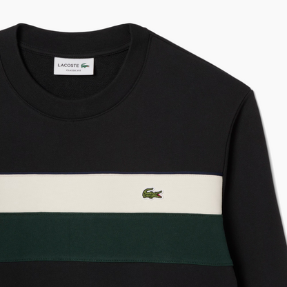 LACOSTE SWEATSHIRT COLOR BLOCK BLACK SH5498-6XH