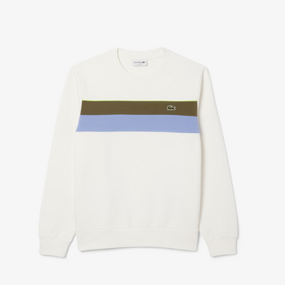 LACOSTE SWEATSHIRT COLOR BLOCK WHITE SH5498-9IV