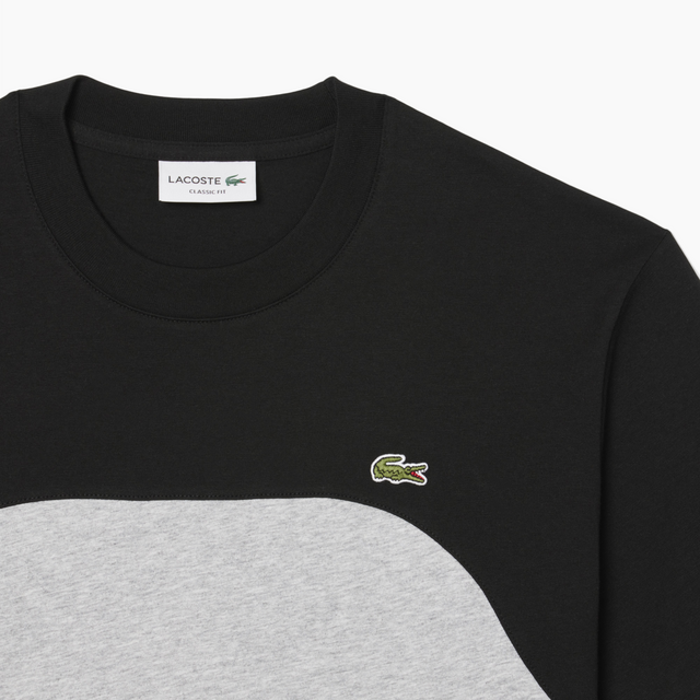 LACOSTE T-SHIRT BLACK & GREY TH9551-LY3